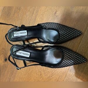 Steve Madden Black Mesh Heels